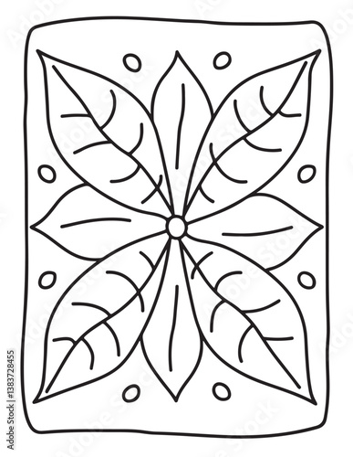 Simple mandala coloring pages, hand drawn vector illustration, bold & easy, coloring page, coloring book, line art, black and white, illustration, vector illustration, bold & easy coloring page