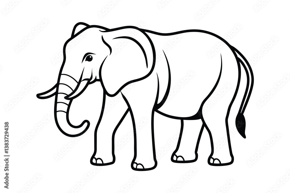 elephant cartoon isolated on white elephant cartoon isolated on white