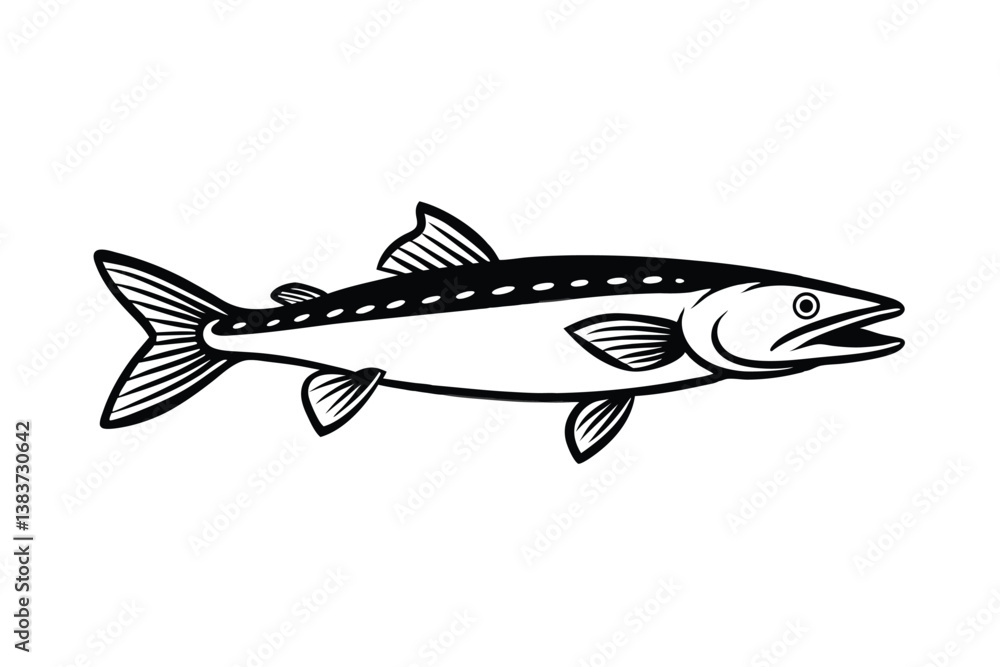 Fototapeta premium fish on white background