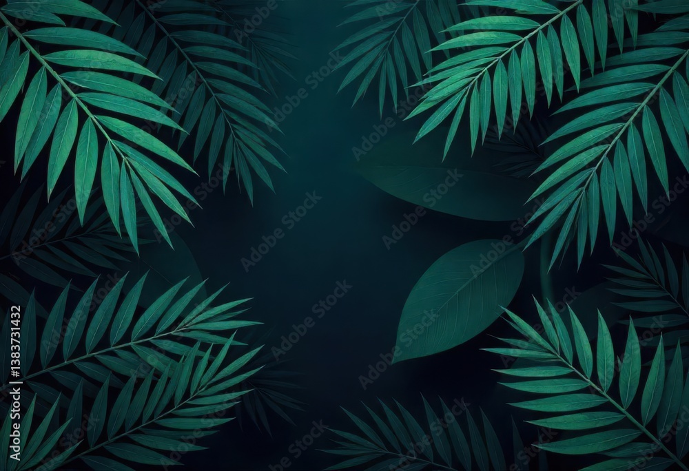 Deep Forest Green Leaves Background – Tropical Foliage Pattern Deep Forest Green Leaves Background – Tropical Foliage Pattern