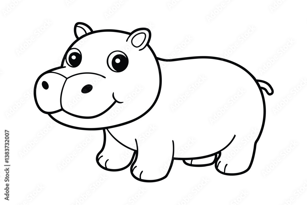 illustration of cartoon pig illustration of cartoon pig