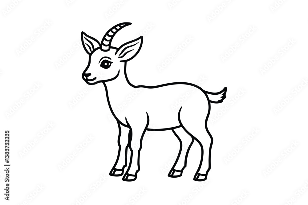 Fototapeta premium vector silhouette of a deer