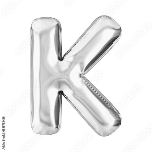 silver balloon letter K