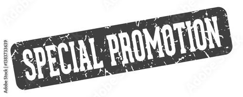 special promotion rectangular sign. special promotion stamp
