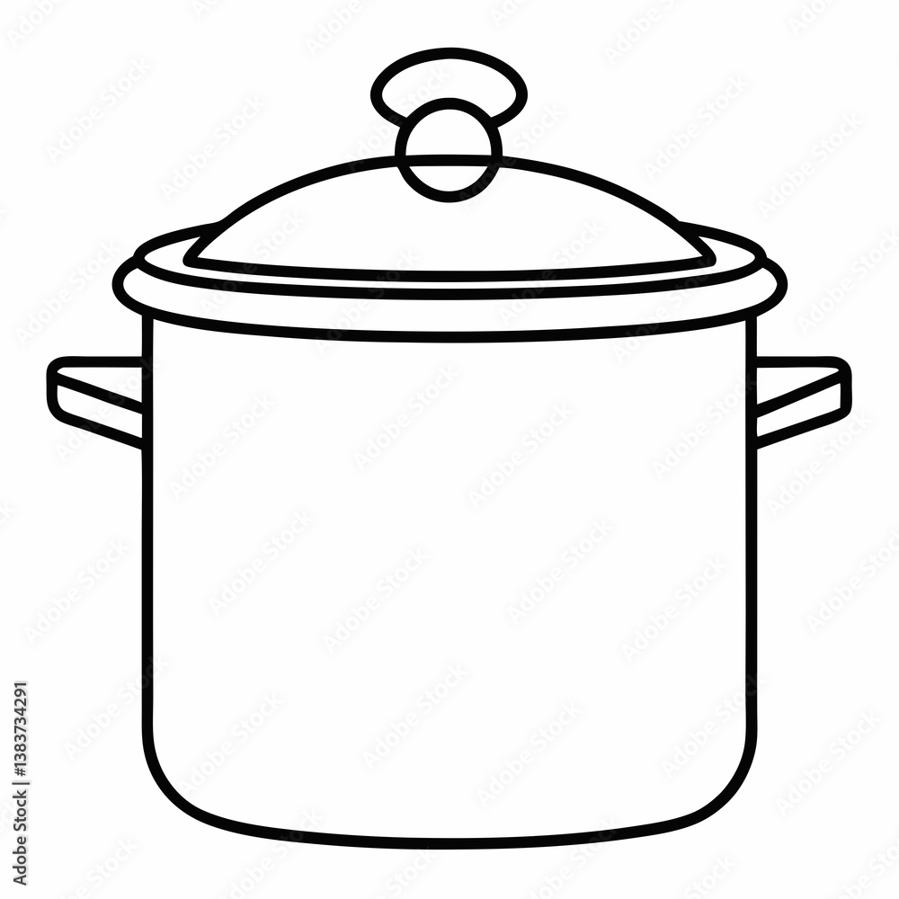 Pressure Cooker Outline Vector – Line Art Drawing for Coloring Book Page on White Background Pressure Cooker Outline Vector – Line Art Drawing for Coloring Book Page on White Background