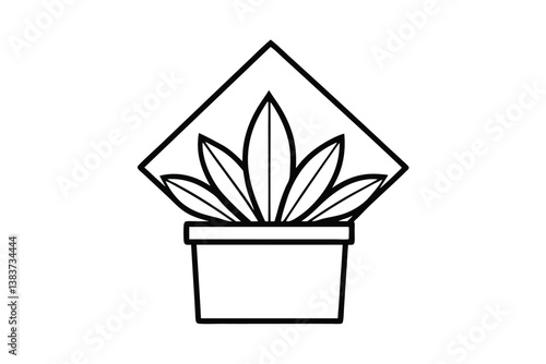 vector illustration of a houseplant