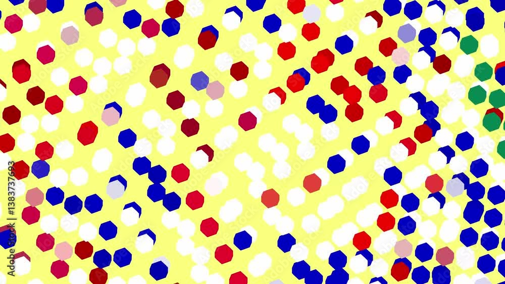 Abstract creative festive background with looping animation, multicolored geometric shapes flashing different colors randomly. Cartoon style. Abstract creative festive background with looping animation, multicolored geometric shapes flashing different colors randomly. Cartoon style.