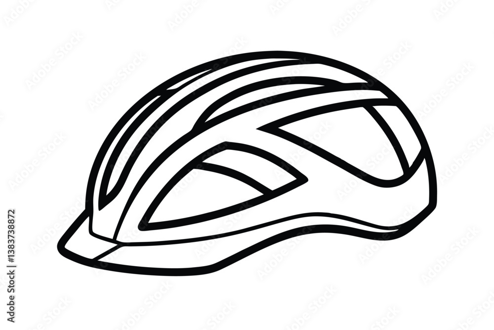 Fototapeta premium bicycle helmet isolated on white background