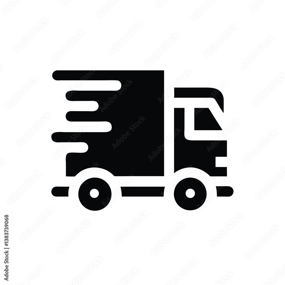 Fast Delivery Truck Icon for E-commerce Fast Delivery Truck Icon for E-commerce