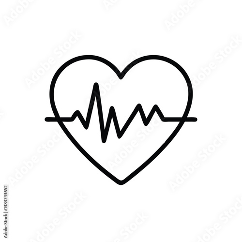 Heartbeat graphic: Representing healthy heart function.