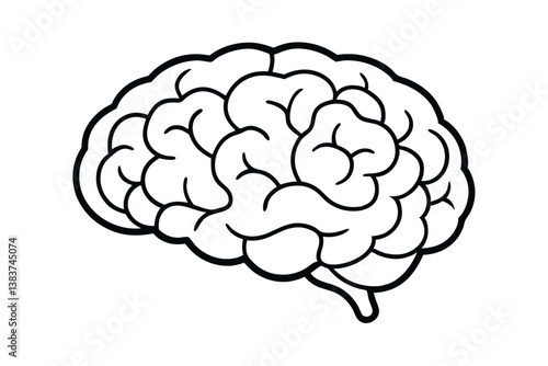 human brain vector illustration