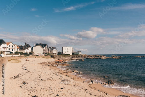 Peaceful French Seaside Village Beach View