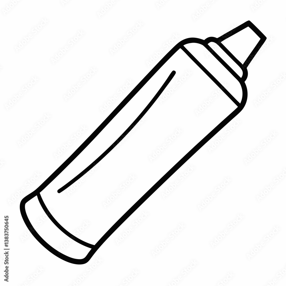 Toothpaste Outline Coloring Book Page Line Art Toothpaste Outline Coloring Book Page Line Art