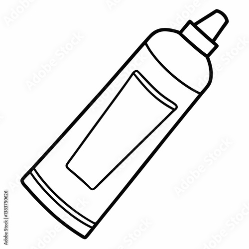 Toothpaste Outline Coloring Book Page Line Art