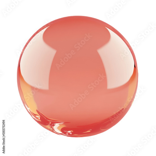 Free Download Glossy glycerin blob with smooth texture and warm pink background under soft lighting, Single blob glycerin or gel. Glossy texture - GFXLoad