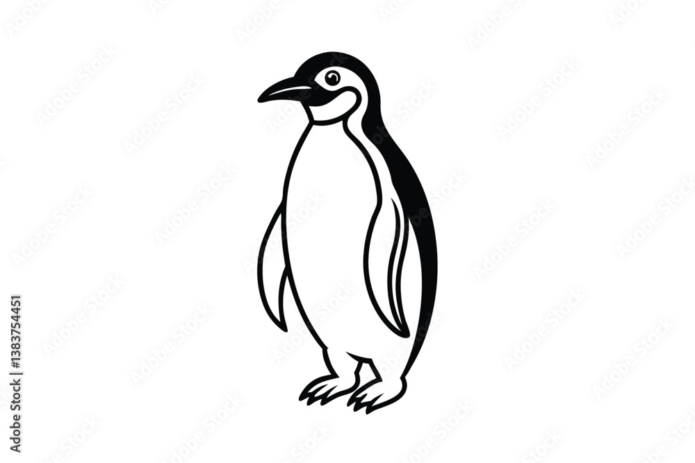Naklejka premium penguin isolated on white background