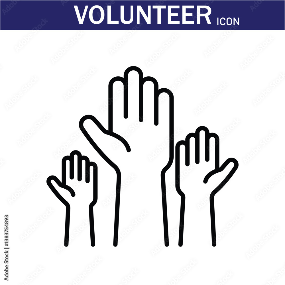 Volunteer Vector Line Icon . Volunteering, Charitable Organizations Logo Linear Pictograms. Donations, Humanitarian Aid, Peace-Keeping Missions Symbols Contour Illustrations . EPS 10 . Volunteer Vector Line Icon . Volunteering, Charitable Organizations Logo Linear Pictograms. Donations, Humanitarian Aid, Peace-Keeping Missions Symbols Contour Illustrations . EPS 10 .