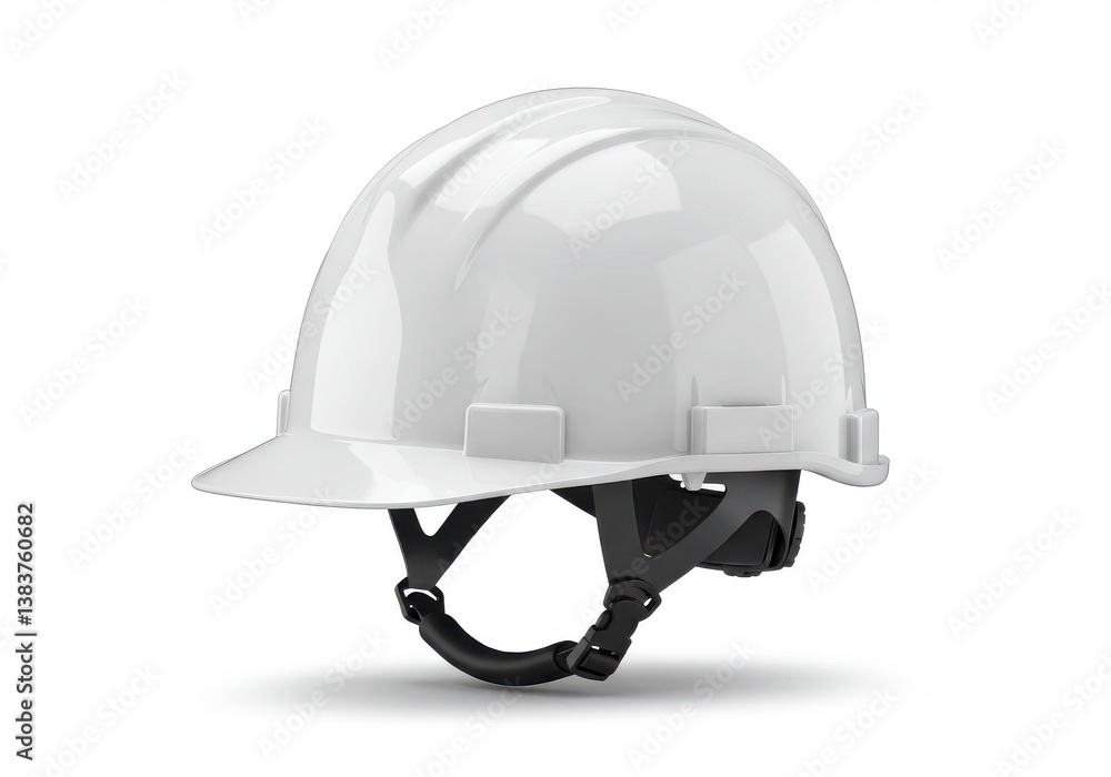 Fototapeta premium White construction hard hat safety