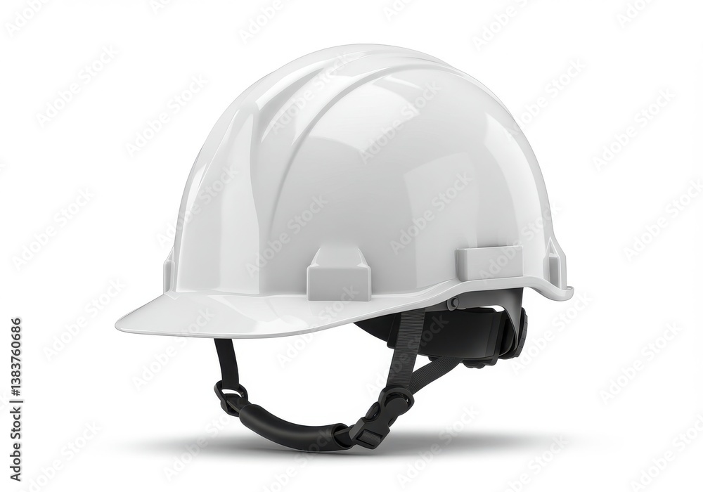 Fototapeta premium White construction hard hat safety