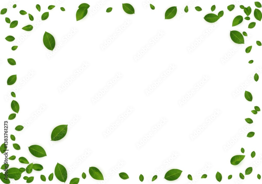 Green leaves floating vibrant foliage Green leaves floating vibrant foliage