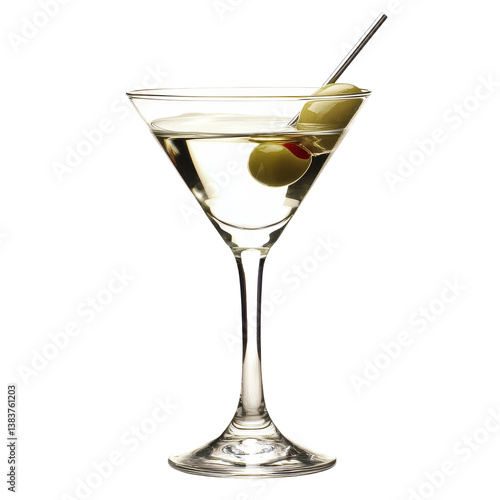 Wallpaper Mural Refreshing martini served with olives on a sleek glass against a clean Transparent background, martini on a isolated on PNG background file, PNG background Torontodigital.ca