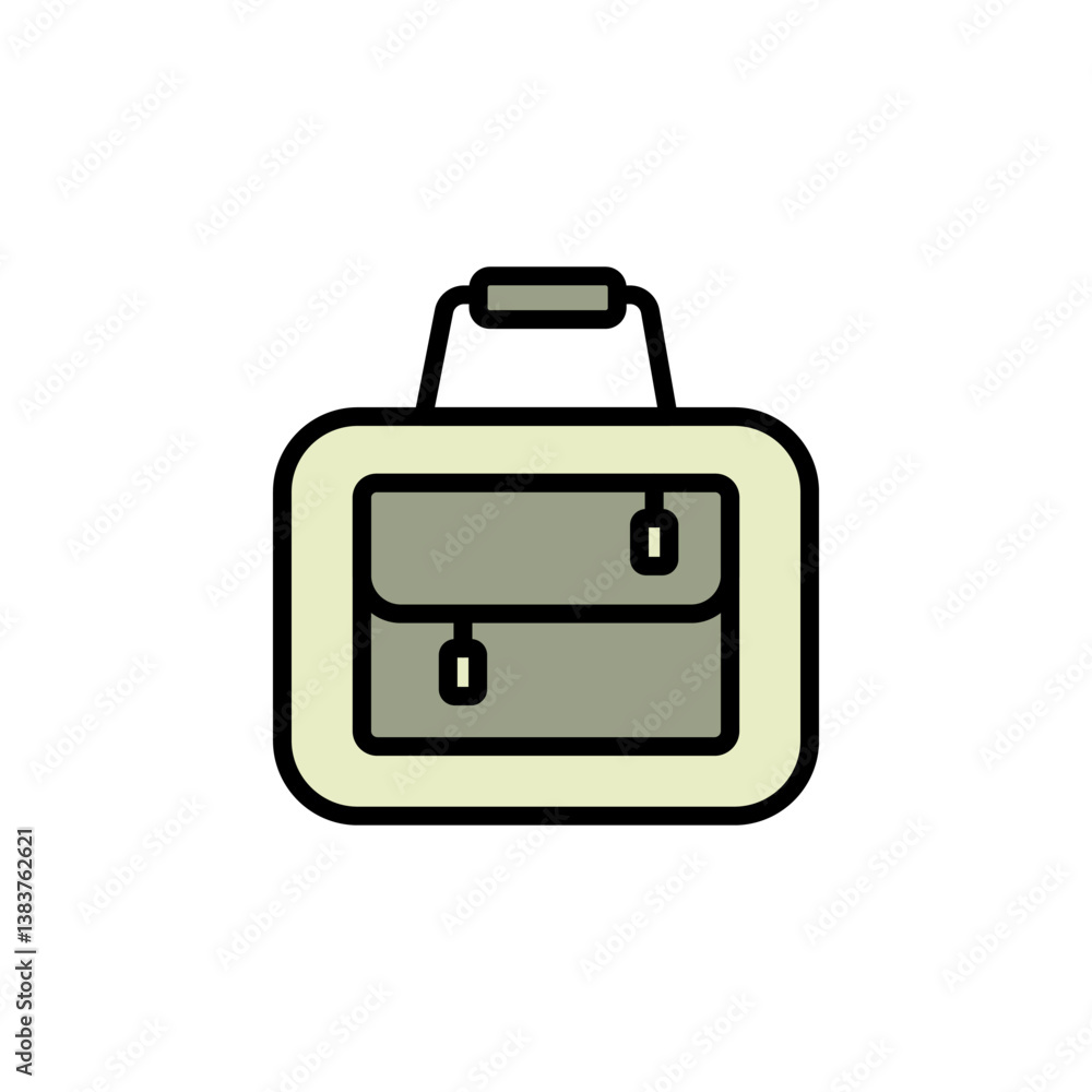 Fishing bag icon in simple style. Fishing Color Logo. Fish Flat Sign. Vector Illustration. Isolated on White Background Fishing bag icon in simple style. Fishing Color Logo. Fish Flat Sign. Vector Illustration. Isolated on White Background