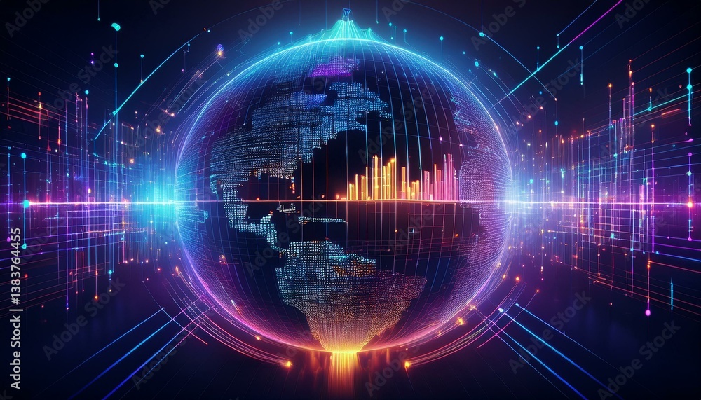 Fototapeta premium digital world wide web
