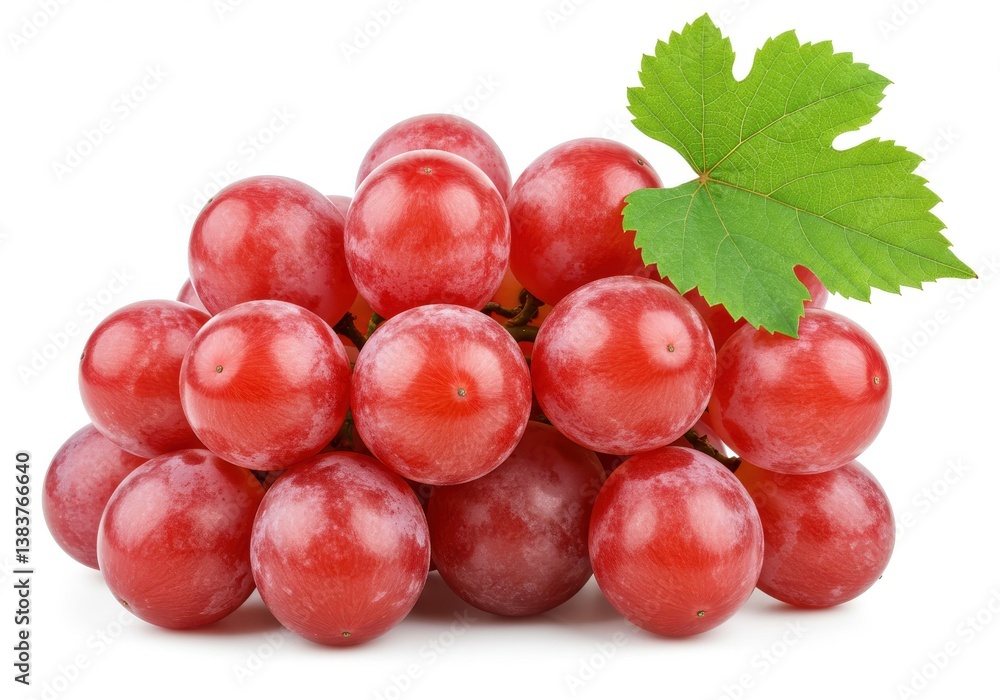 Photorealistic bunch red grapes vibrant Photorealistic bunch red grapes vibrant