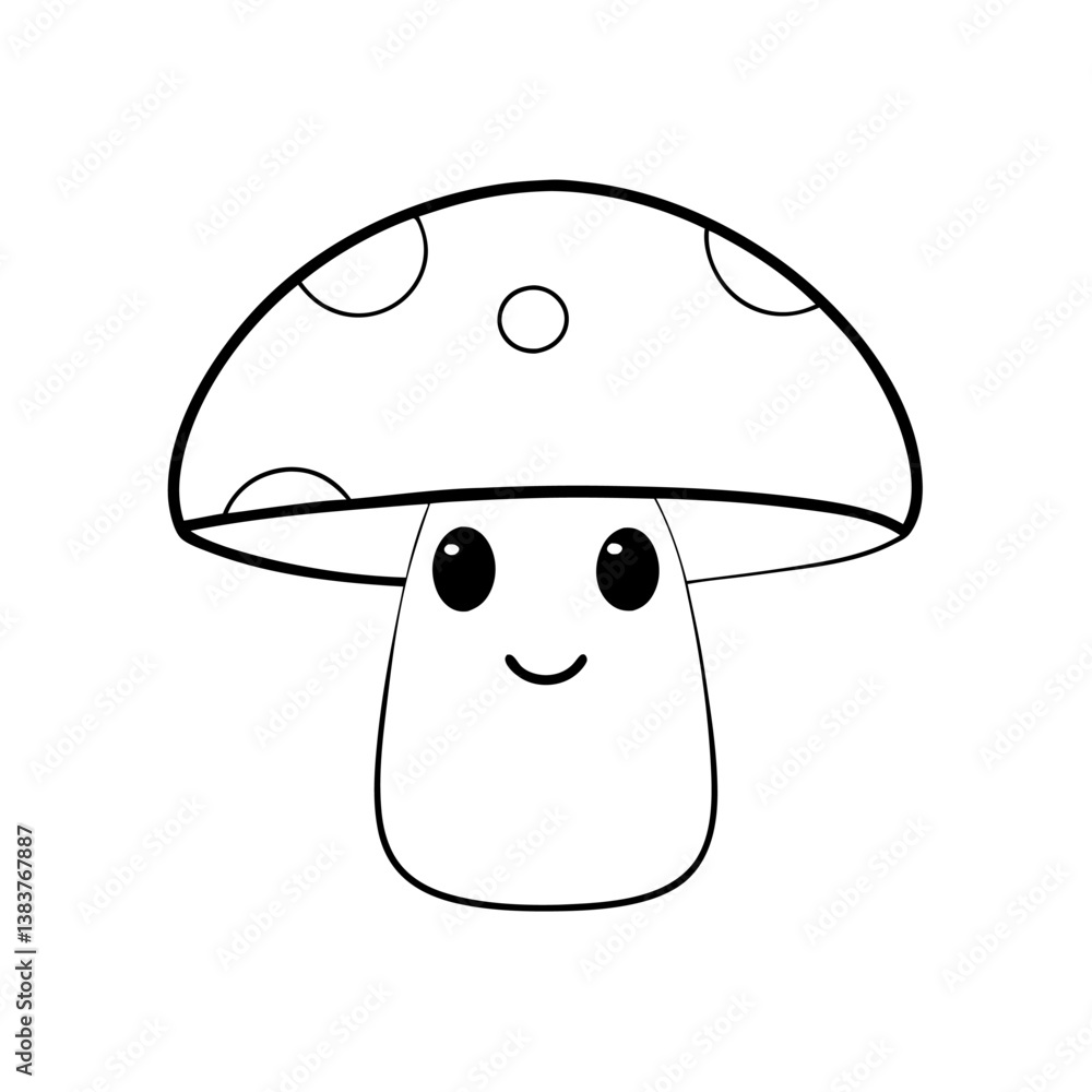 vector illustration of cartoon mushroom vector illustration of cartoon mushroom