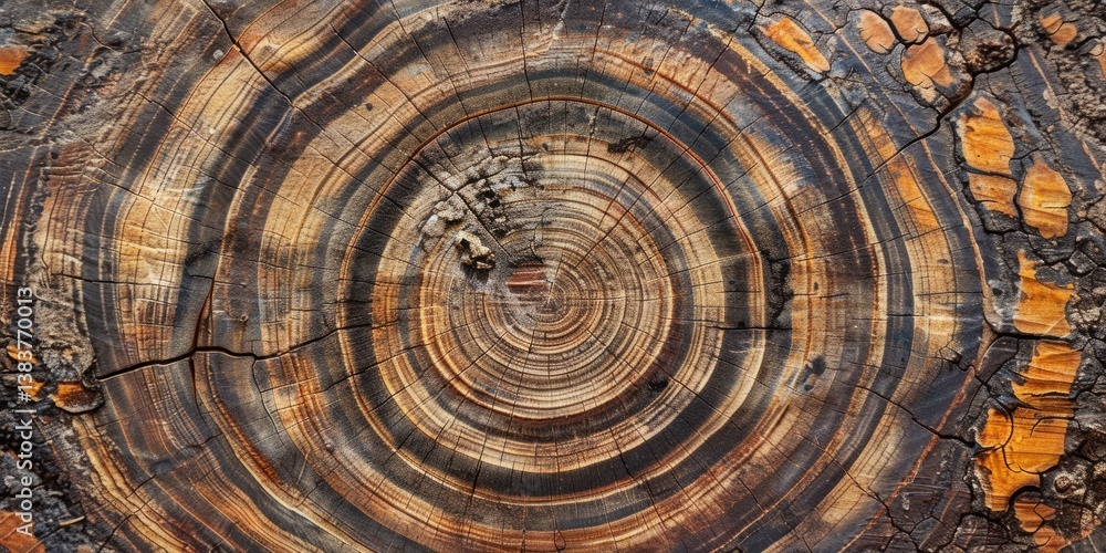 Ancient Story of the Tree: A close-up shot of a tree stump reveals intricate rings, narrating tales of time, growth, and resilience, textures showcasing natural beauty. Ancient Story of the Tree: A close-up shot of a tree stump reveals intricate rings, narrating tales of time, growth, and resilience, textures showcasing natural beauty.