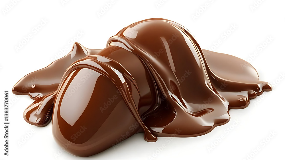 Obraz premium Closeup shot of bubble chocolate pieces isolated on a white