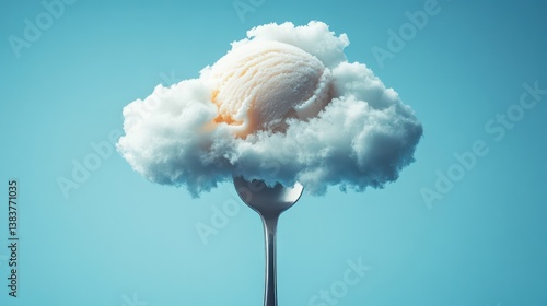 Fluffy Ice Cream Cloud Dessert