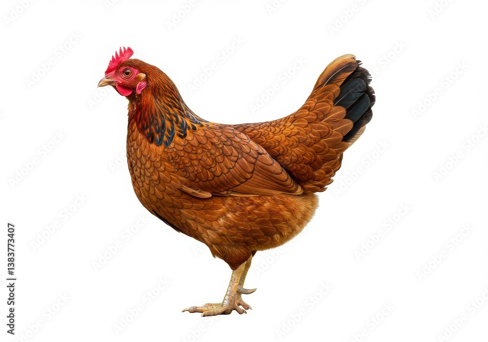 Fototapeta premium Chicken hen farm animal rusty