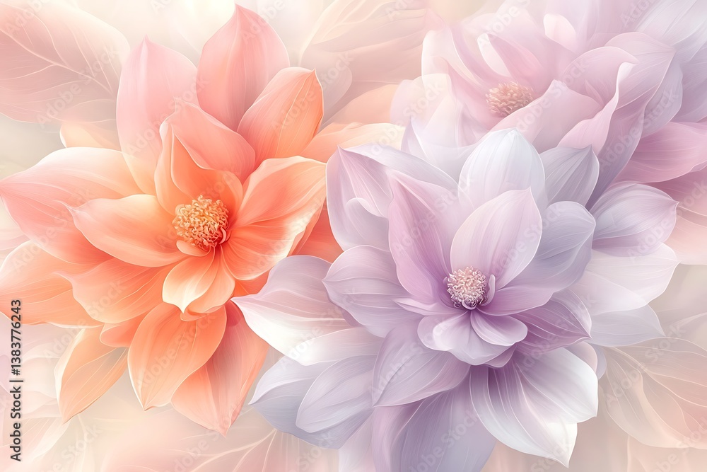 Elegant Floral Artwork Collection in Vibrant and Soft Pastel Tones Elegant Floral Artwork Collection in Vibrant and Soft Pastel Tones