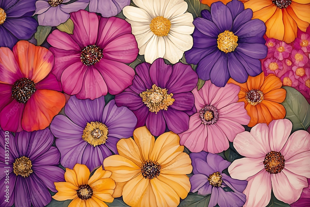 Elegant Floral Artwork Collection in Vibrant and Soft Pastel Tones Elegant Floral Artwork Collection in Vibrant and Soft Pastel Tones