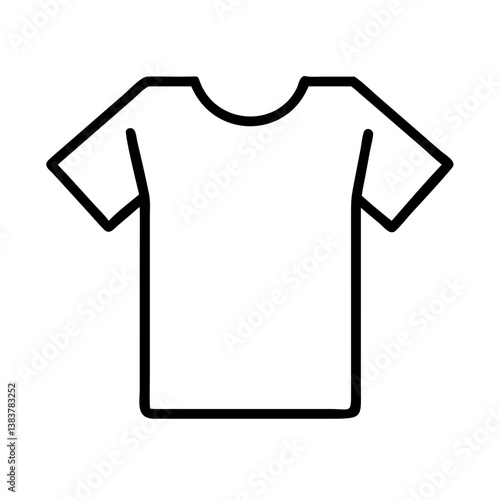 T shirt outline vector graphic design template for fashion apparel clothing and garment industry needs design