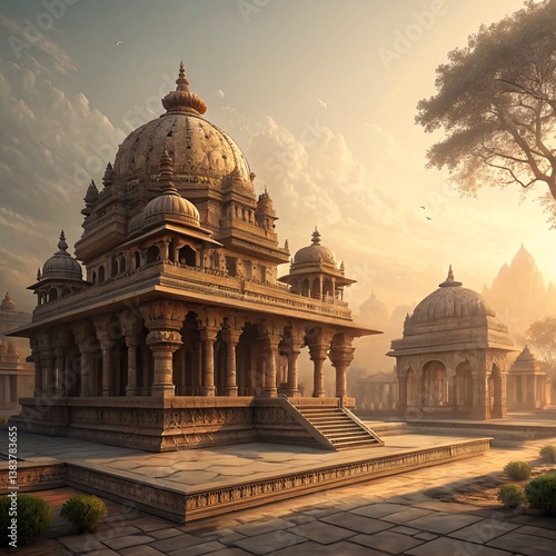 Vishwakarma’s Vision A Surreal Fusion of Ancient Craft and Futuristic AI Symmetry