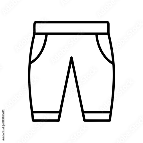 Outline shorts vector design summer fashion apparel clothing casual wear icon style illustration template 