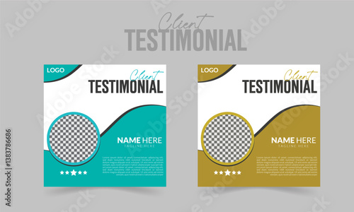 unique and clean client testimonial and client feedback layout design