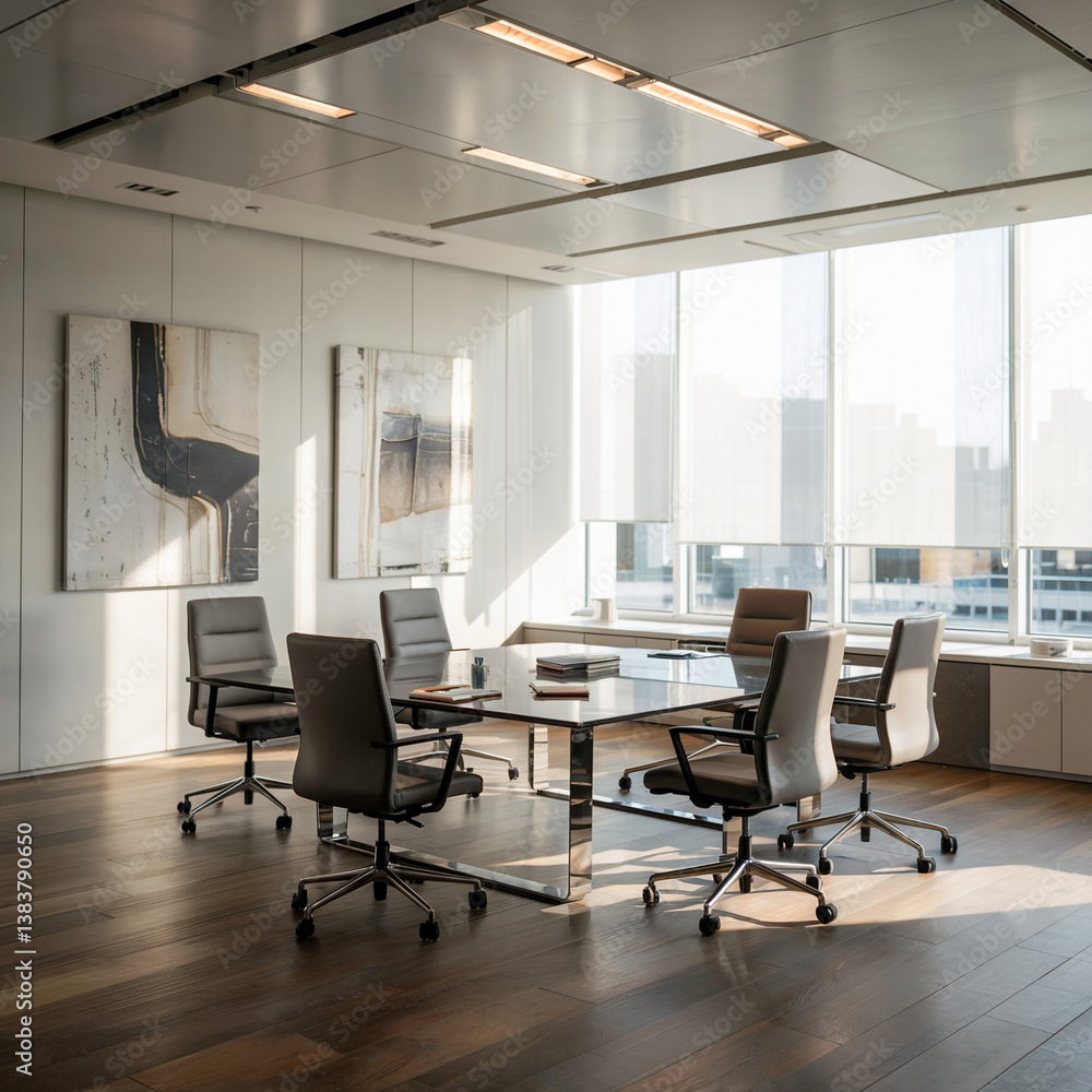 modern office interior with table modern office interior with table
