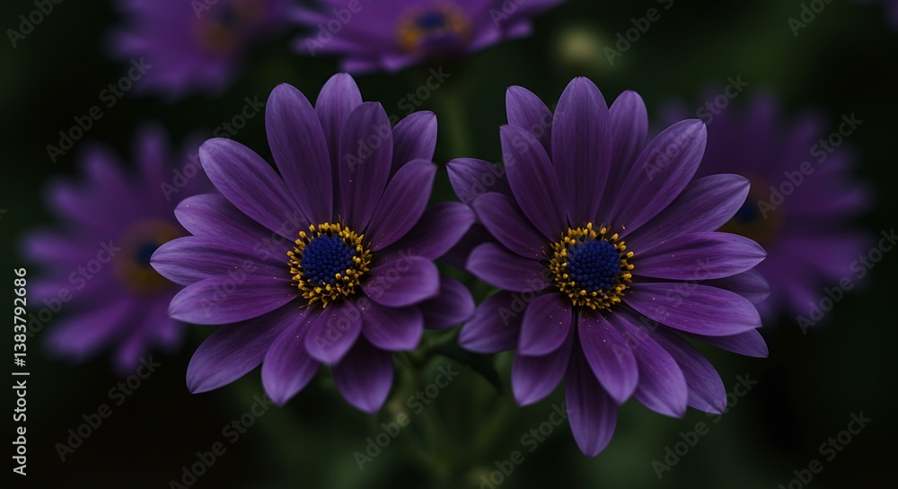 Fototapeta premium Twilight's Purple Embrace AI Generated