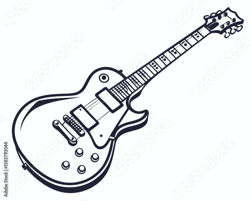 electric guitar isolated on white