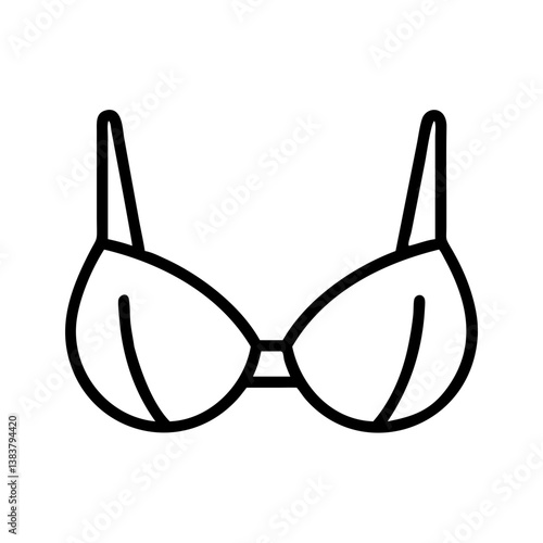Bra outline vector illustration for fashion lingerie and women clothing design concept icon  char