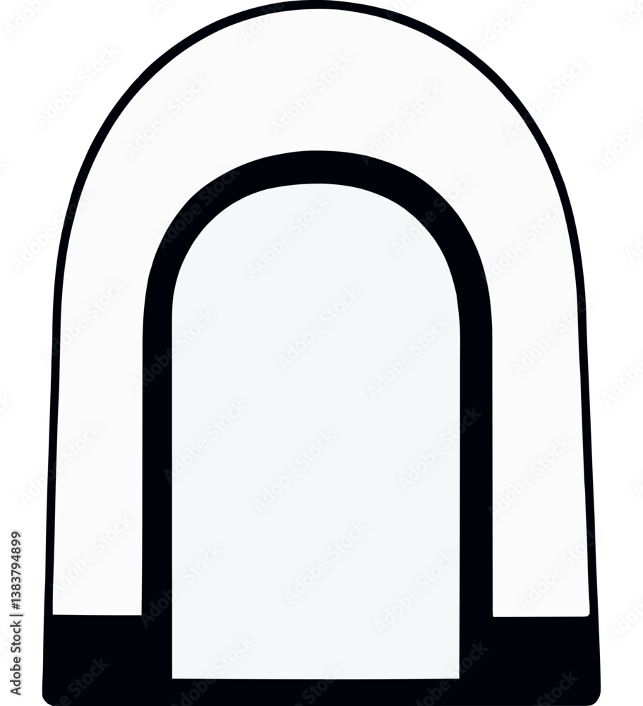 Simple Black White Arch Shape Design Visual Simple Black White Arch Shape Design Visual