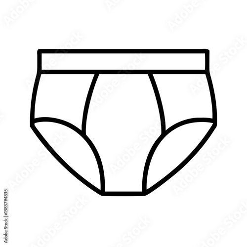 Shop men's underwear briefs outline vector image for fashion design and apparel product presentation needs
