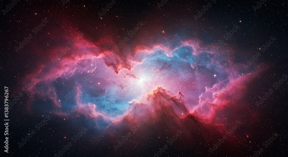 Obraz premium Cosmic Heartbeat AI Generated