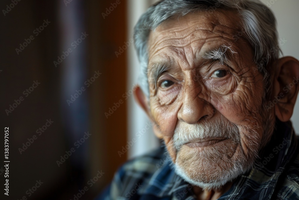 Portrait of a senior Hispanic man in a nursing home Portrait of a senior Hispanic man in a nursing home