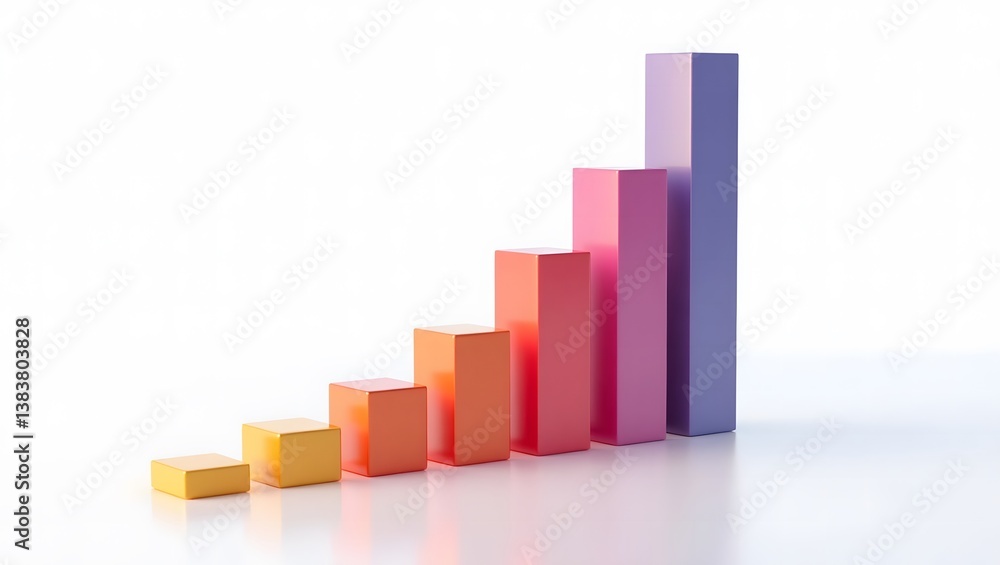 3d business graph 3d business graph