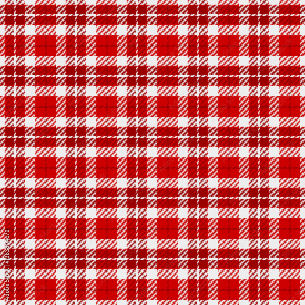 Plaid pattern with twill weave in red.Tartan check seamless pattern.Vector illustration geometric background for fabric and prints. Plaid pattern with twill weave in red.Tartan check seamless pattern.Vector illustration geometric background for fabric and prints.