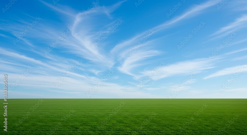 Fototapeta premium Celestial Meadow, Midday Dream AI Generated